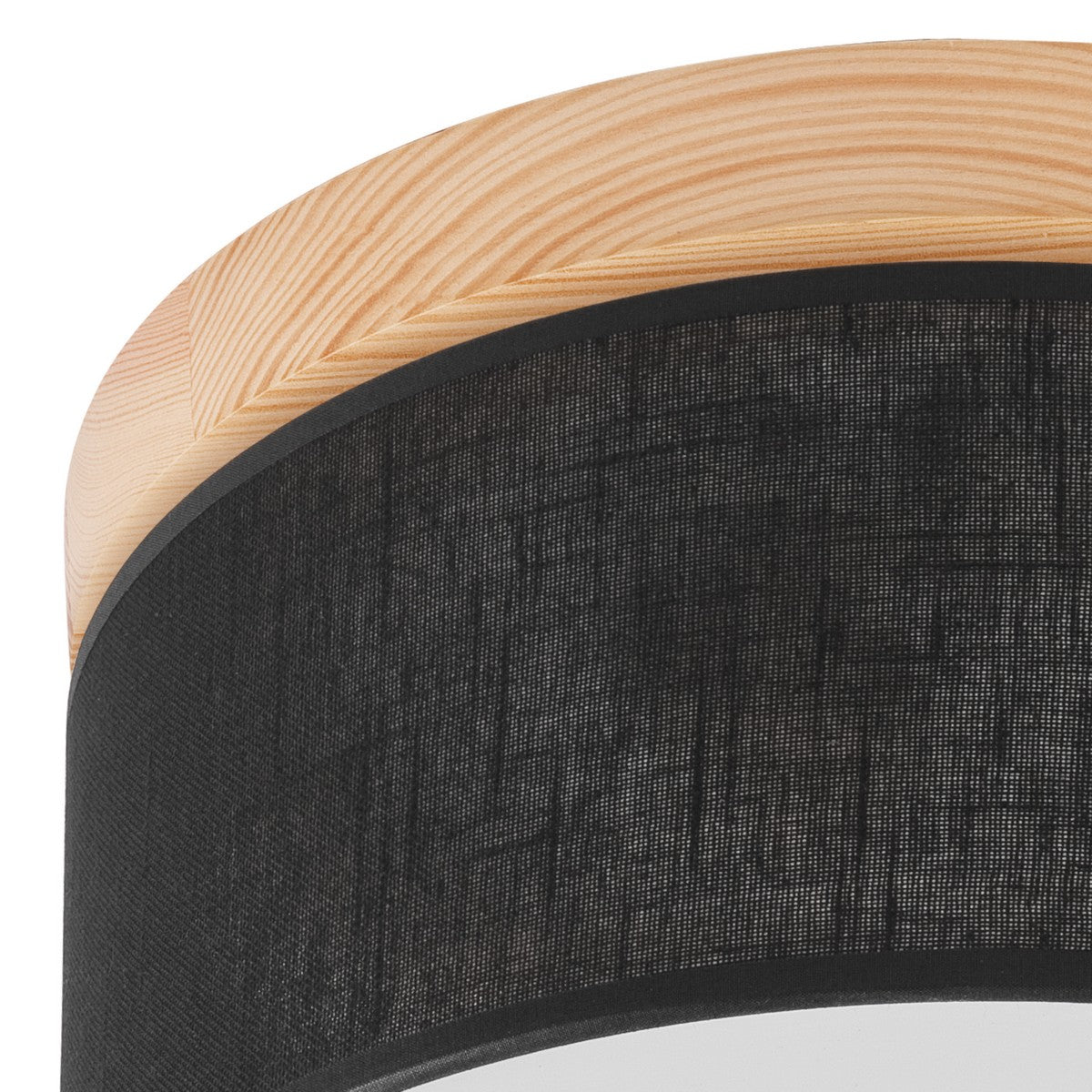 Lampada a Soffitto Paolo, Nero, Legno, 17x30x30 cm, EPIKASA