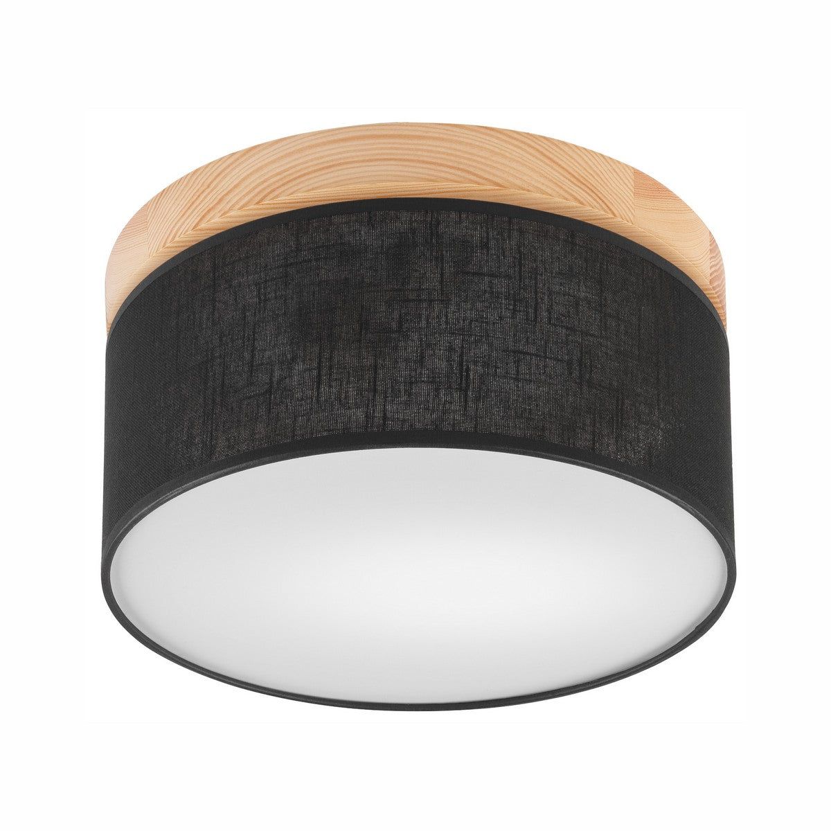 Lampada a Soffitto Paolo, Nero, Legno, 17x30x30 cm, EPIKASA