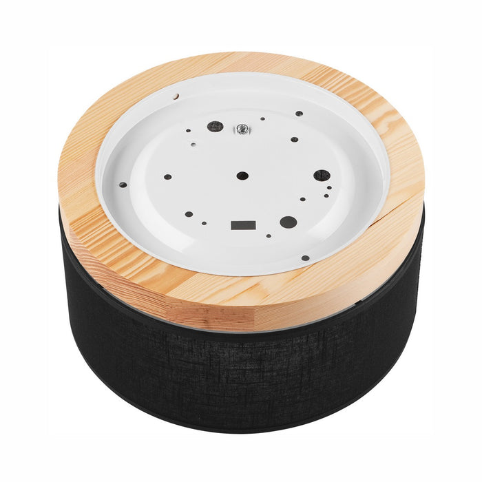 Lampada a Soffitto Paolo, Nero, Legno, 17x30x30 cm, EPIKASA