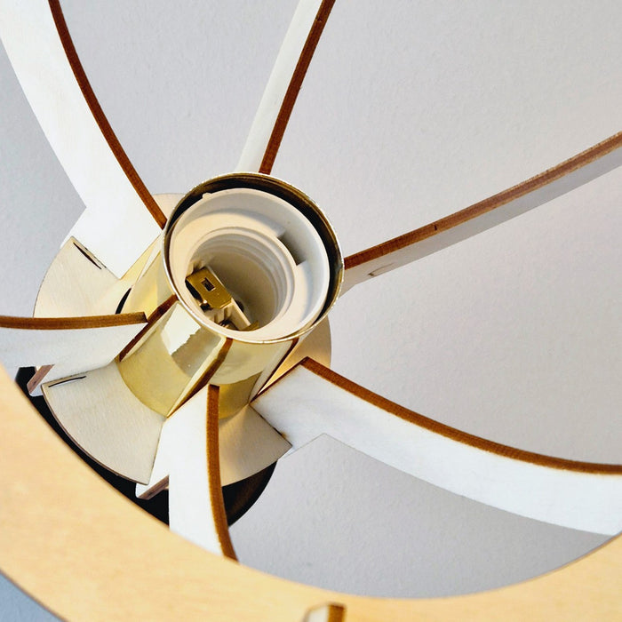 Lampada a Soffitto Lando, Marrone, Legno, 21x21x25 cm, Seven Design