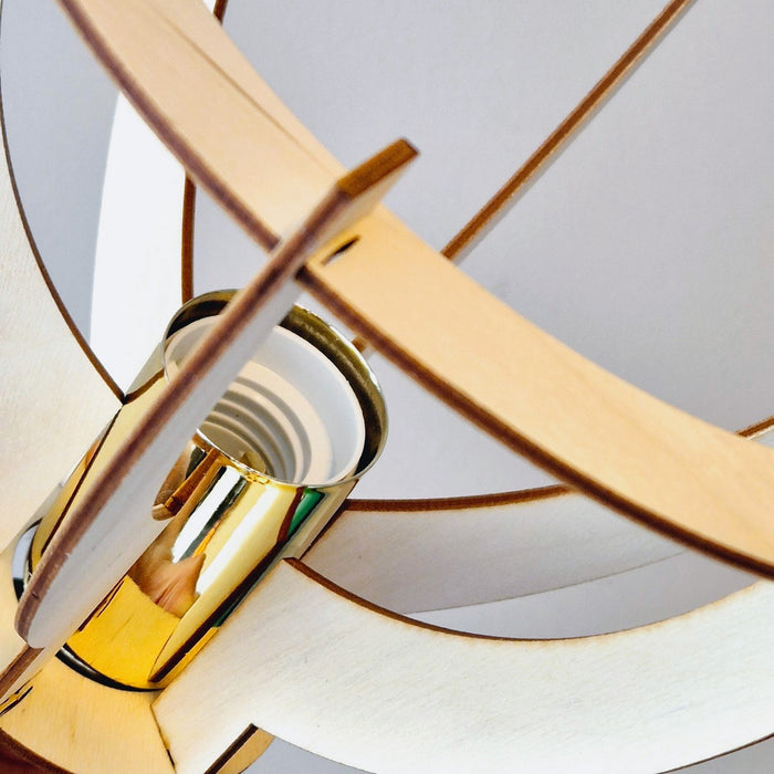 Lampada a Soffitto Lando, Marrone, Legno, 21x21x25 cm, Seven Design