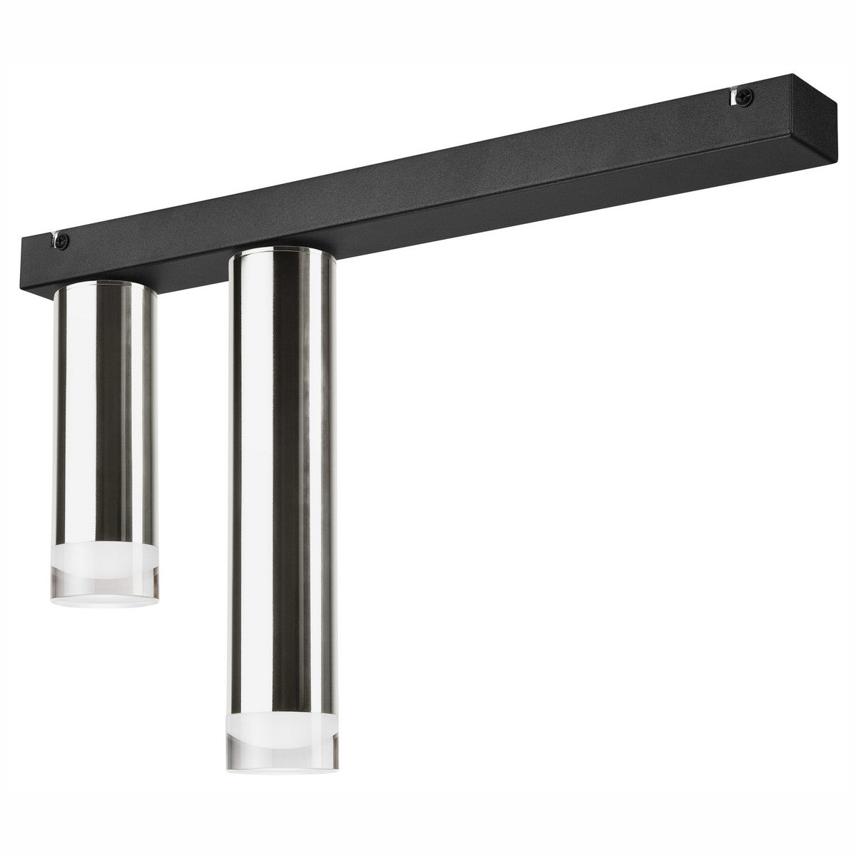 Lampada a Soffitto Diego 1, Argento, Metallo, 31,5x50x8 cm, Seven Design