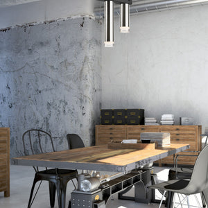 Lampada a Soffitto Diego 1, Argento, Metallo, 31,5x50x8 cm, Seven Design