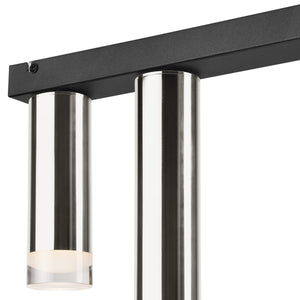 Lampada a Soffitto Diego 1, Argento, Metallo, 31,5x50x8 cm, Seven Design