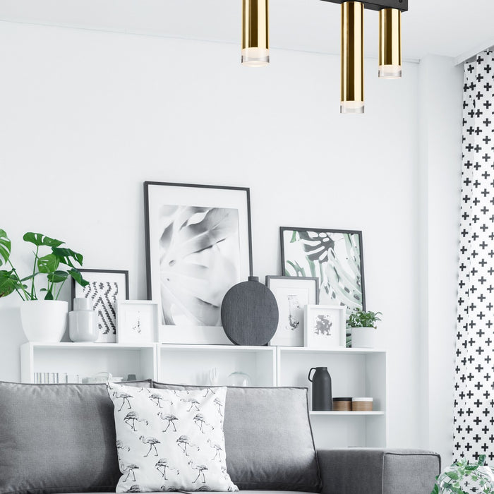 Lampada a Soffitto Diego 2, Oro, Metallo, 31,5x50x8 cm, Seven Design