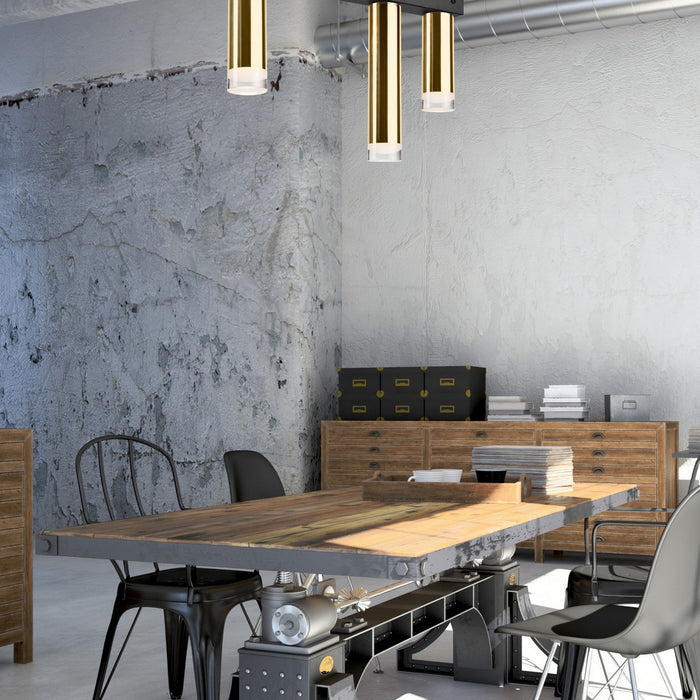 Lampada a Soffitto Diego 2, Oro, Metallo, 31,5x50x8 cm, Seven Design