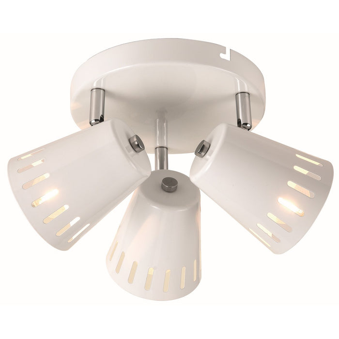 Lampada a Soffitto Emma, Bianco, Metallo, 18,5x24x24 cm, Seven Design