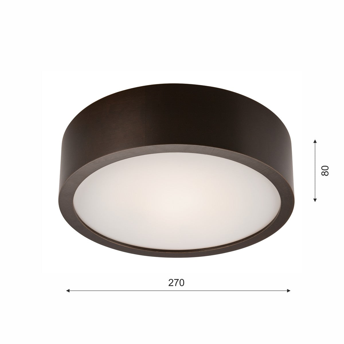 Lampada a Soffitto Eveline 11, Marrone, Legno, 8x27x27 cm, Seven Design