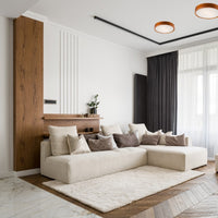 Lampada a Soffitto Eveline 12, Marrone, Legno, 8x37x37 cm, Seven Design