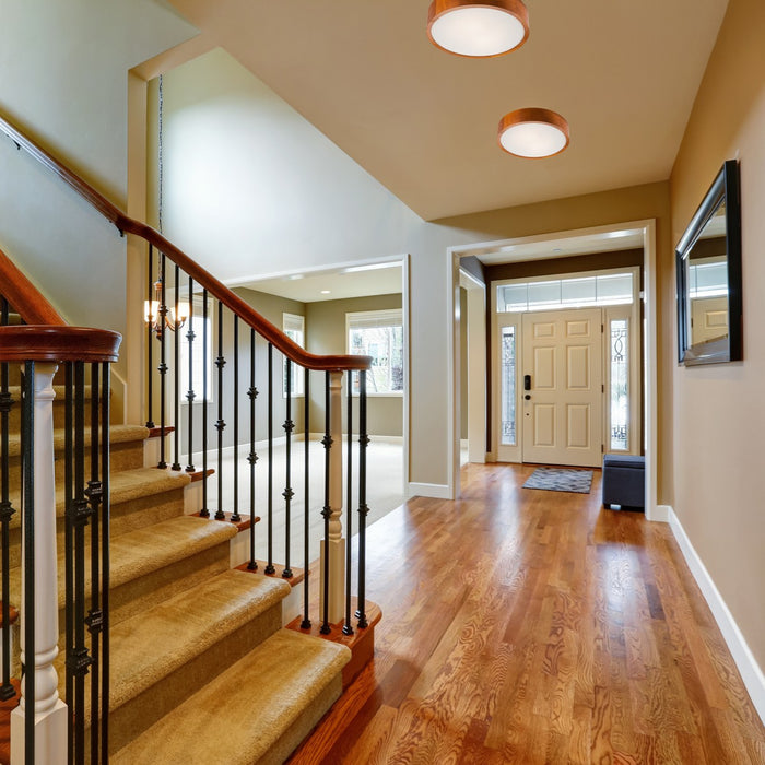 Lampada a Soffitto Eveline 12, Marrone, Legno, 8x37x37 cm, Seven Design