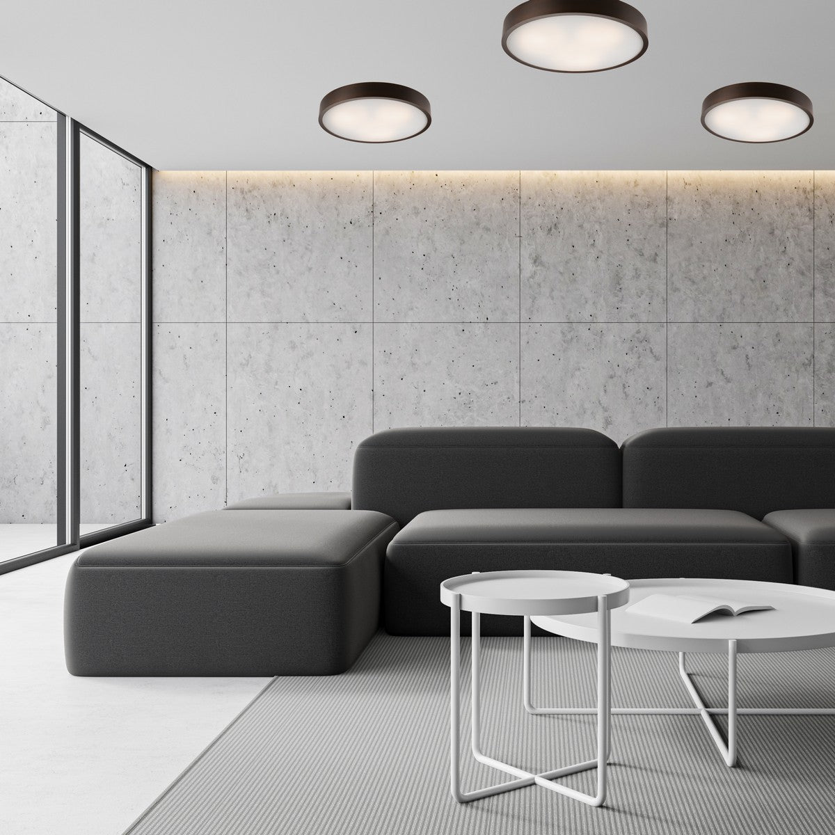 Lampada a Soffitto Eveline 15, Marrone, Legno, 8x47x47 cm, Seven Design