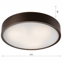 Lampada a Soffitto Eveline 15, Marrone, Legno, 8x47x47 cm, Seven Design