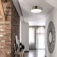 Lampada a Soffitto Dante, Argento, Metallo, 8x36x36 cm, EPIKASA