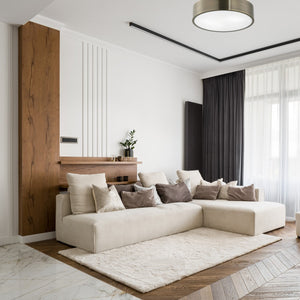 Lampada a Soffitto Dante, Argento, Metallo, 8x36x36 cm, EPIKASA