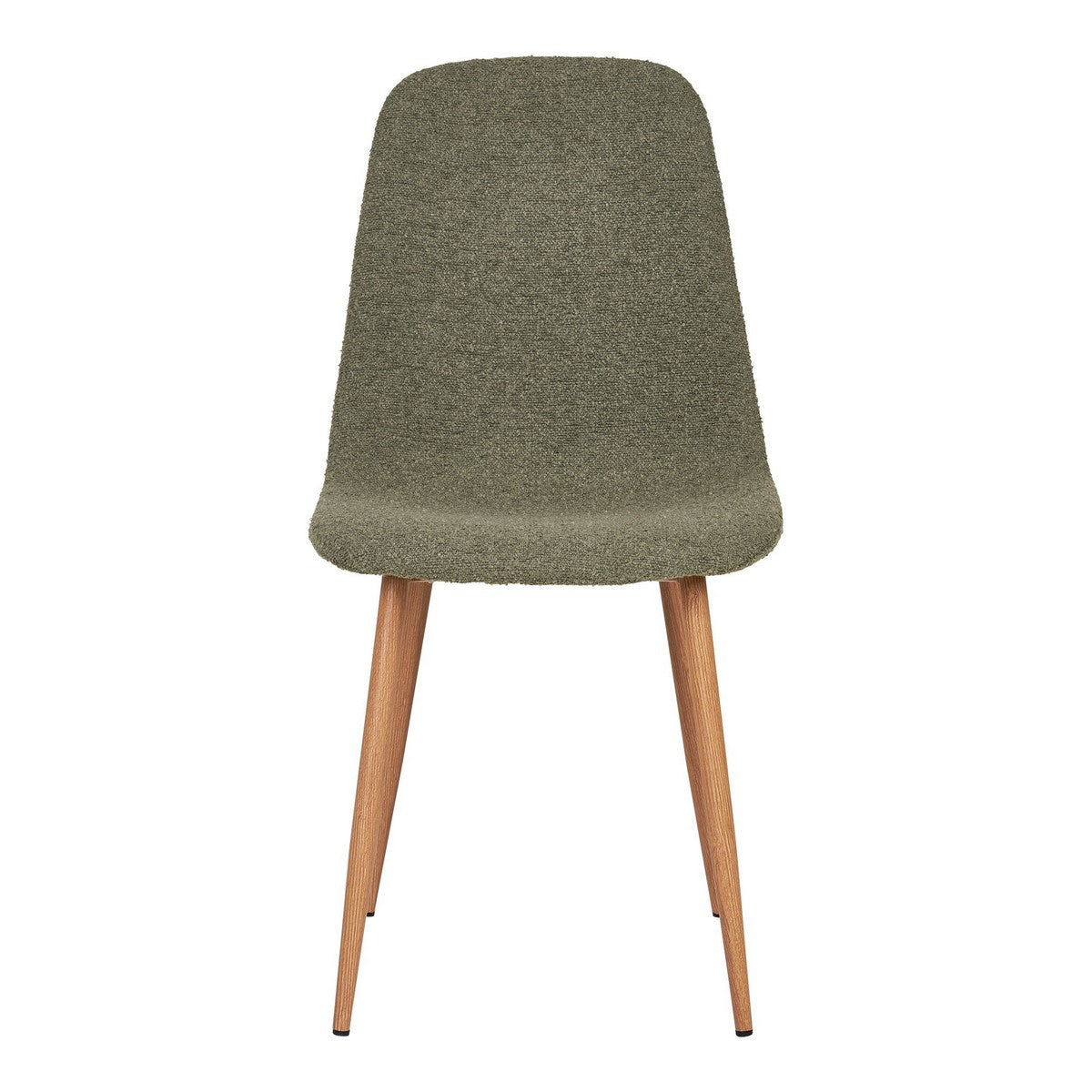 Set di 2 Sedie Stockholm, Verde, Poliestere, 44x50x86 cm, Seven Design