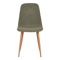 Set di 2 Sedie Stockholm, Verde, Poliestere, 44x50x86 cm, Seven Design