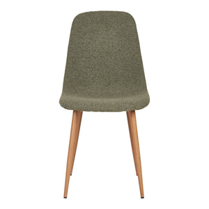 Set di 2 Sedie Stockholm, Verde, Poliestere, 44x50x86 cm, Seven Design