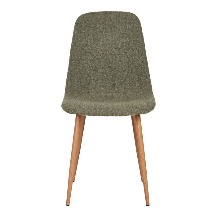 Set di 2 Sedie Stockholm, Verde, Poliestere, 44x50x86 cm, Seven Design