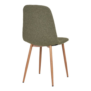 Set di 2 Sedie Stockholm, Verde, Poliestere, 44x50x86 cm, Seven Design