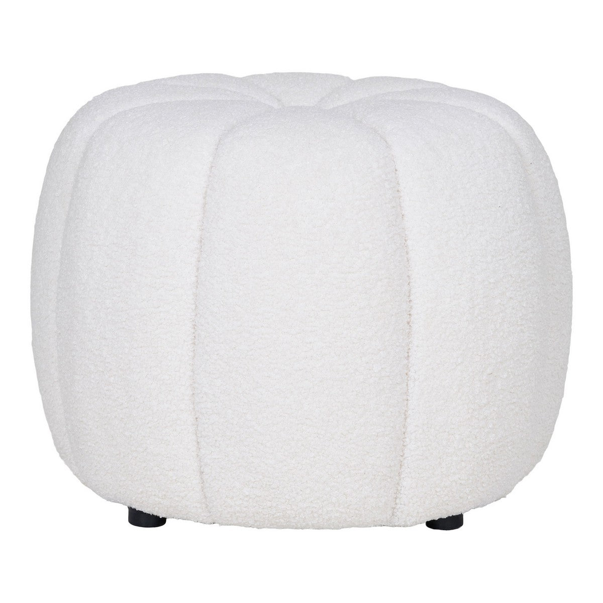 Pouf Paisley, Bianco, Poliestere, 48x48x38 cm, Seven Design