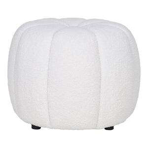 Pouf Paisley, Bianco, Poliestere, 48x48x38 cm, Seven Design