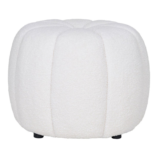 Pouf Paisley, Bianco, Poliestere, 48x48x38 cm, Seven Design