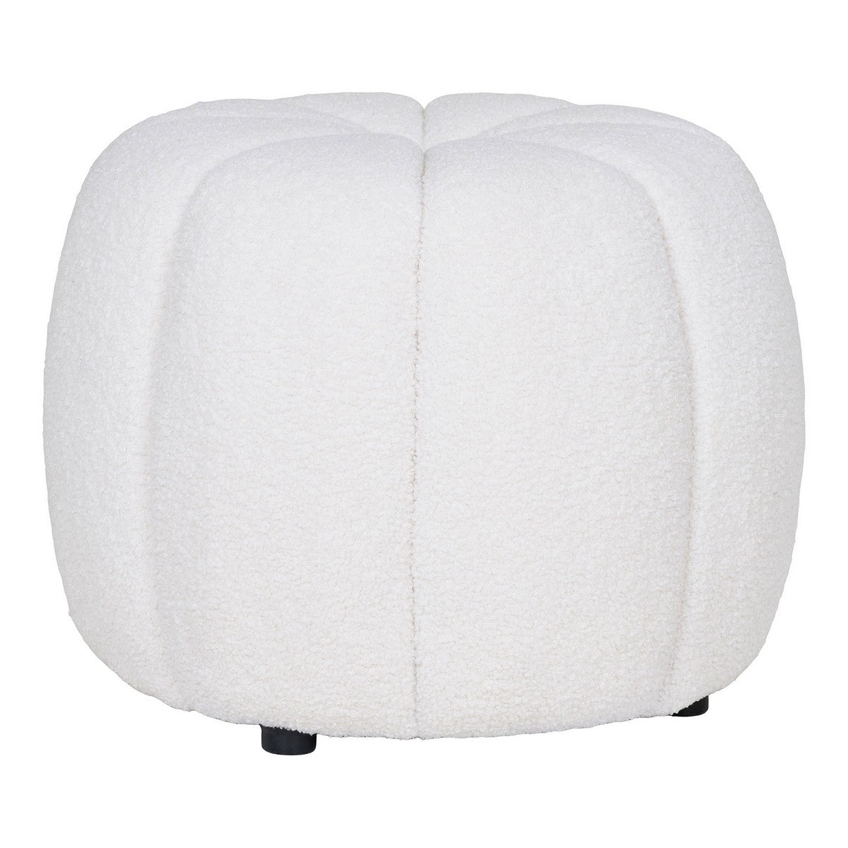 Pouf Paisley, Bianco, Poliestere, 48x48x38 cm, Seven Design