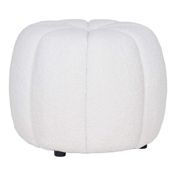 Pouf Paisley, Bianco, Poliestere, 48x48x38 cm, Seven Design