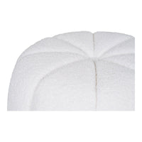 Pouf Paisley, Bianco, Poliestere, 48x48x38 cm, Seven Design
