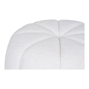 Pouf Paisley, Bianco, Poliestere, 48x48x38 cm, Seven Design