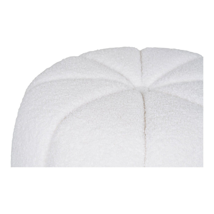 Pouf Paisley, Bianco, Poliestere, 48x48x38 cm, Seven Design