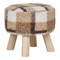 Pouf Aberdeen, Marrone, Poliestere, 31x31x29 cm, Seven Design