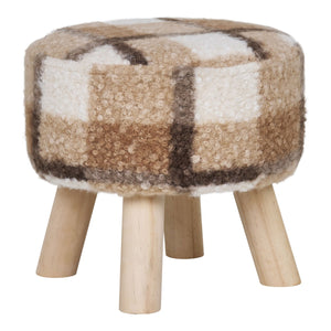 Pouf Aberdeen, Marrone, Poliestere, 31x31x29 cm, Seven Design