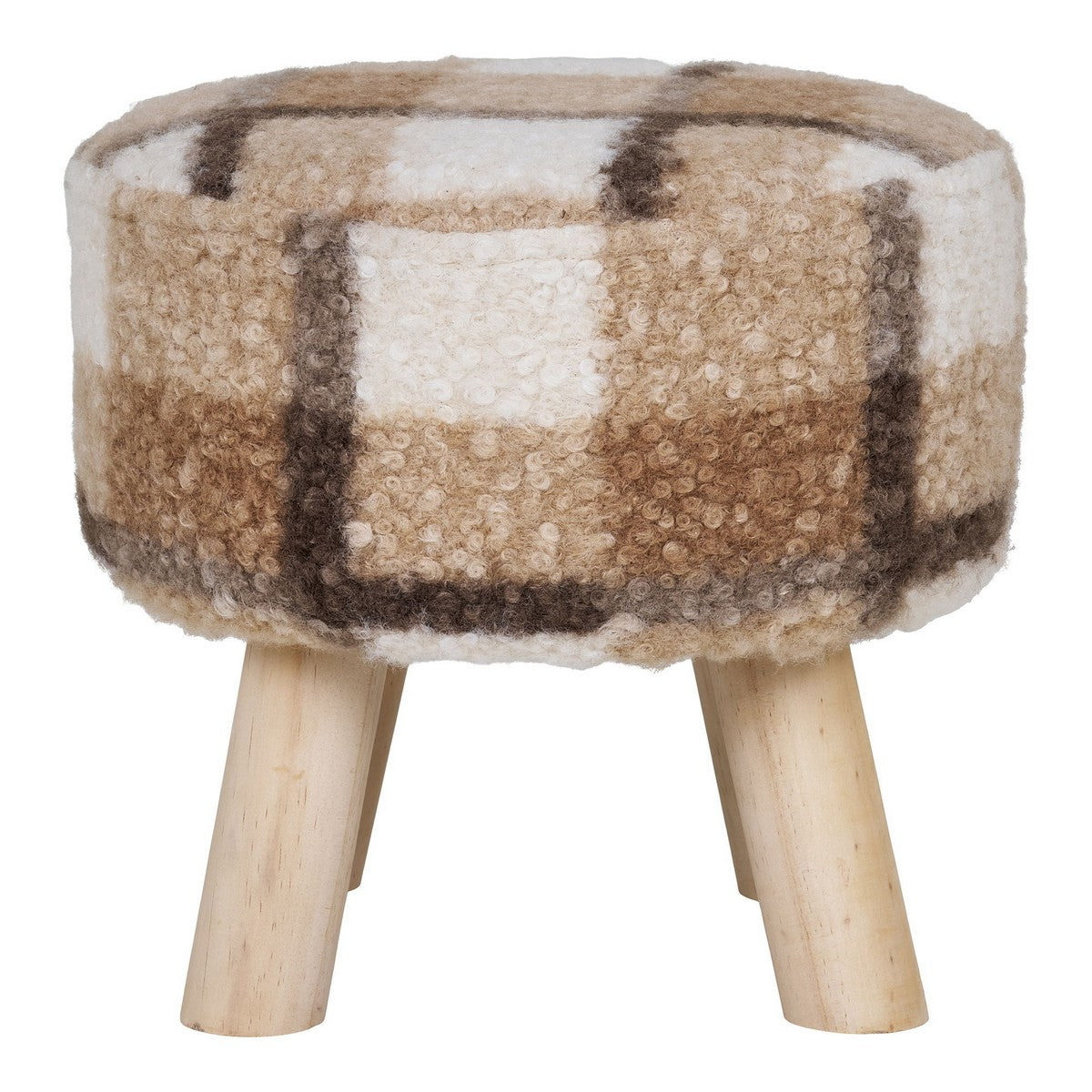 Pouf Aberdeen, Marrone, Poliestere, 31x31x29 cm, Seven Design