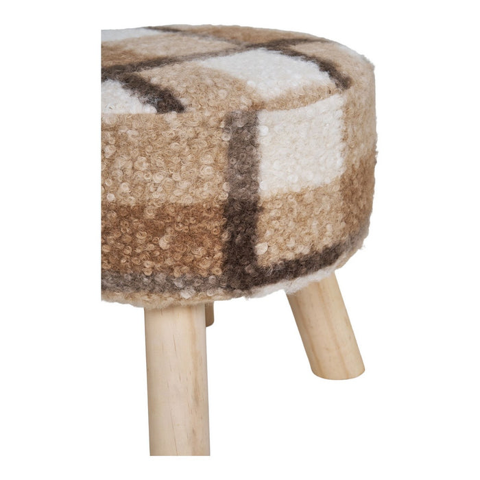 Pouf Aberdeen, Marrone, Poliestere, 31x31x29 cm, Seven Design