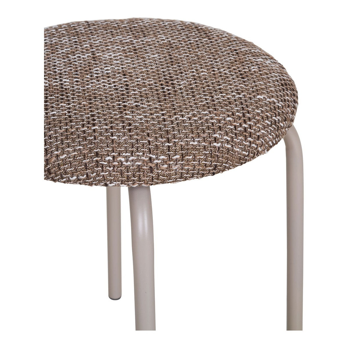 Pouf Asmara, Marrone, Acciaio, 44x44x44 cm, Seven Design