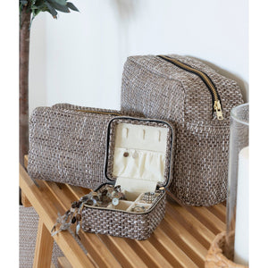 Cesto Portaoggetti Marrakech, Marrone, Poliestere, 11x11x6,5 cm, Seven Design