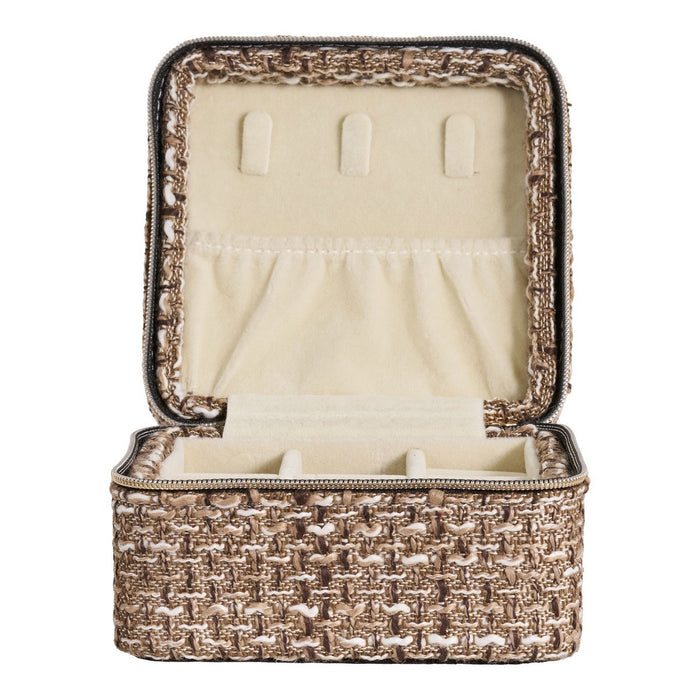 Cesto Portaoggetti Marrakech, Marrone, Poliestere, 11x11x6,5 cm, Seven Design