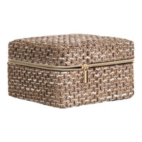 Cesto Portaoggetti Marrakech, Marrone, Poliestere, 11x11x6,5 cm, Seven Design