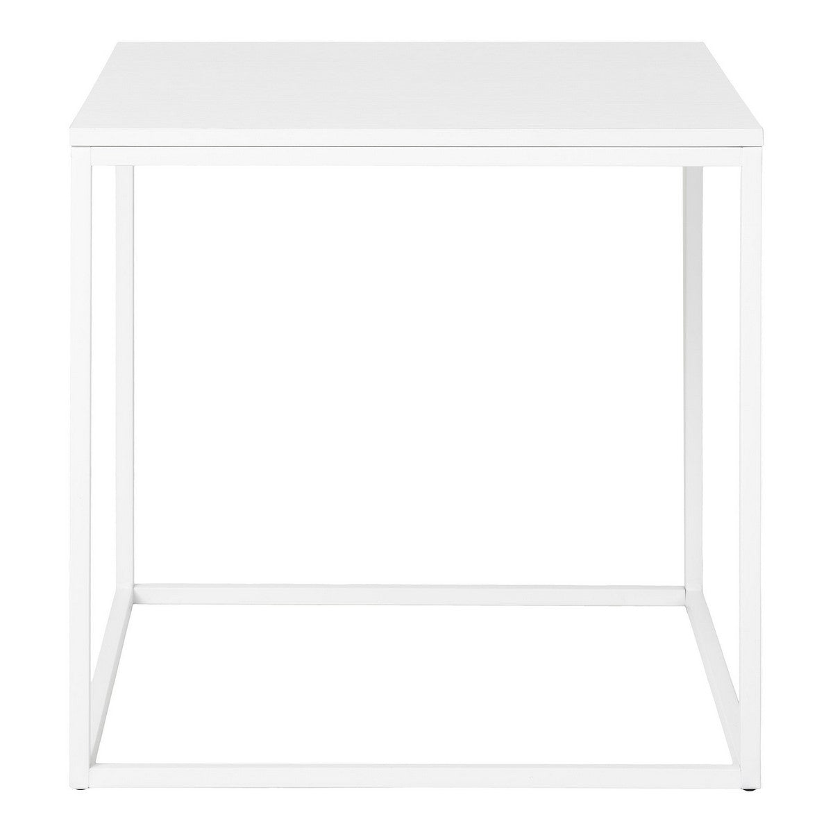 Comodino Vita, Bianco, Metallo, 45x45x45 cm, Seven Design
