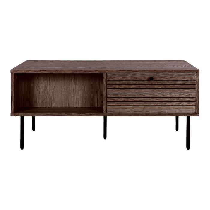Tavolino Kyoto 1, Marrone, Legno, 100x50x45 cm, Seven Design