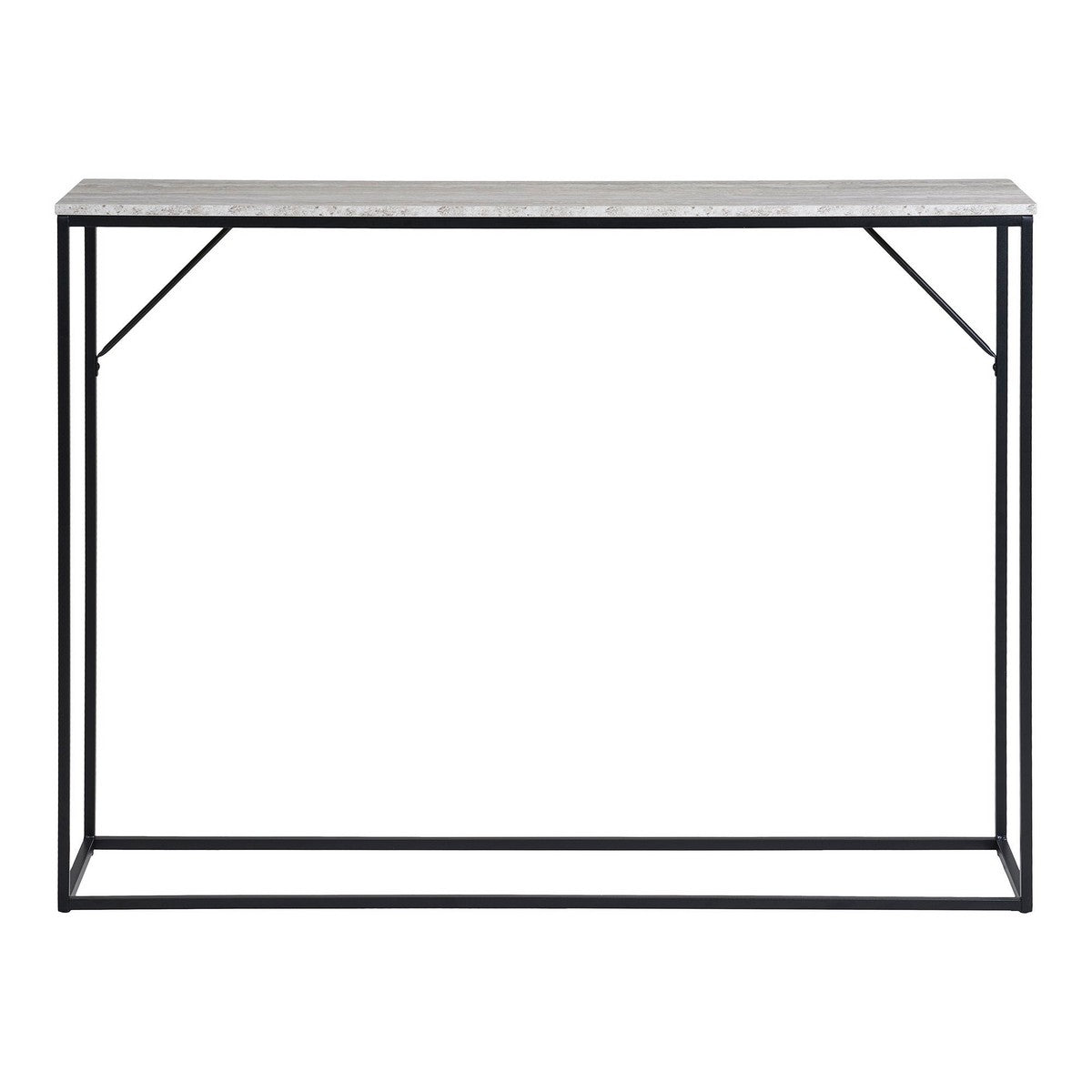 Tavolo Consolle Vita, Marrone, Metallo, 110x26x80 cm, Seven Design