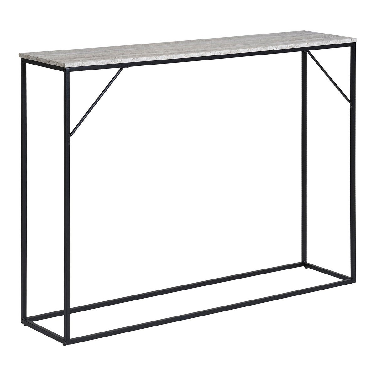 Tavolo Consolle Vita, Marrone, Metallo, 110x26x80 cm, Seven Design