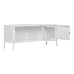 Mobile Porta TV Brisbane, Bianco, Metallo, 130x40x55 cm, Seven Design