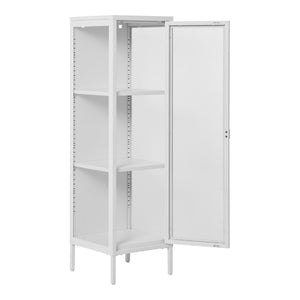 Vetrinetta Brisbane, Bianco, Metallo, 40x35x140 cm, Seven Design