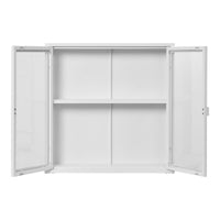 Vetrinetta Pensile Brisbane, Bianco, Metallo, 80x18x80 cm, Seven Design