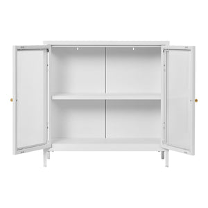 Vetrinetta Dalby, Bianco, Metallo, 80x35x80 cm, Seven Design