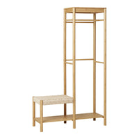 Mobile Ingresso Ember, Marrone, Bamboo, 36x95x165 cm, Seven Design