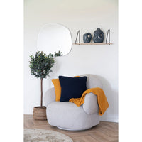 Plaid Santos, Arancione, Cotone Reciclato, 130x170x0 cm, Seven Design