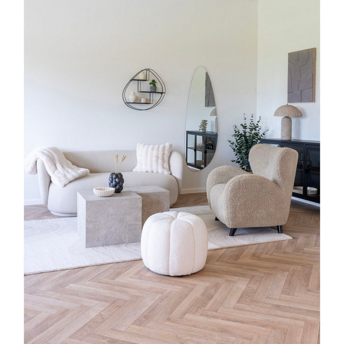 Cuscino Decorativo Galena, Bianco, Poliestere, 1x45x45 cm, Seven Design